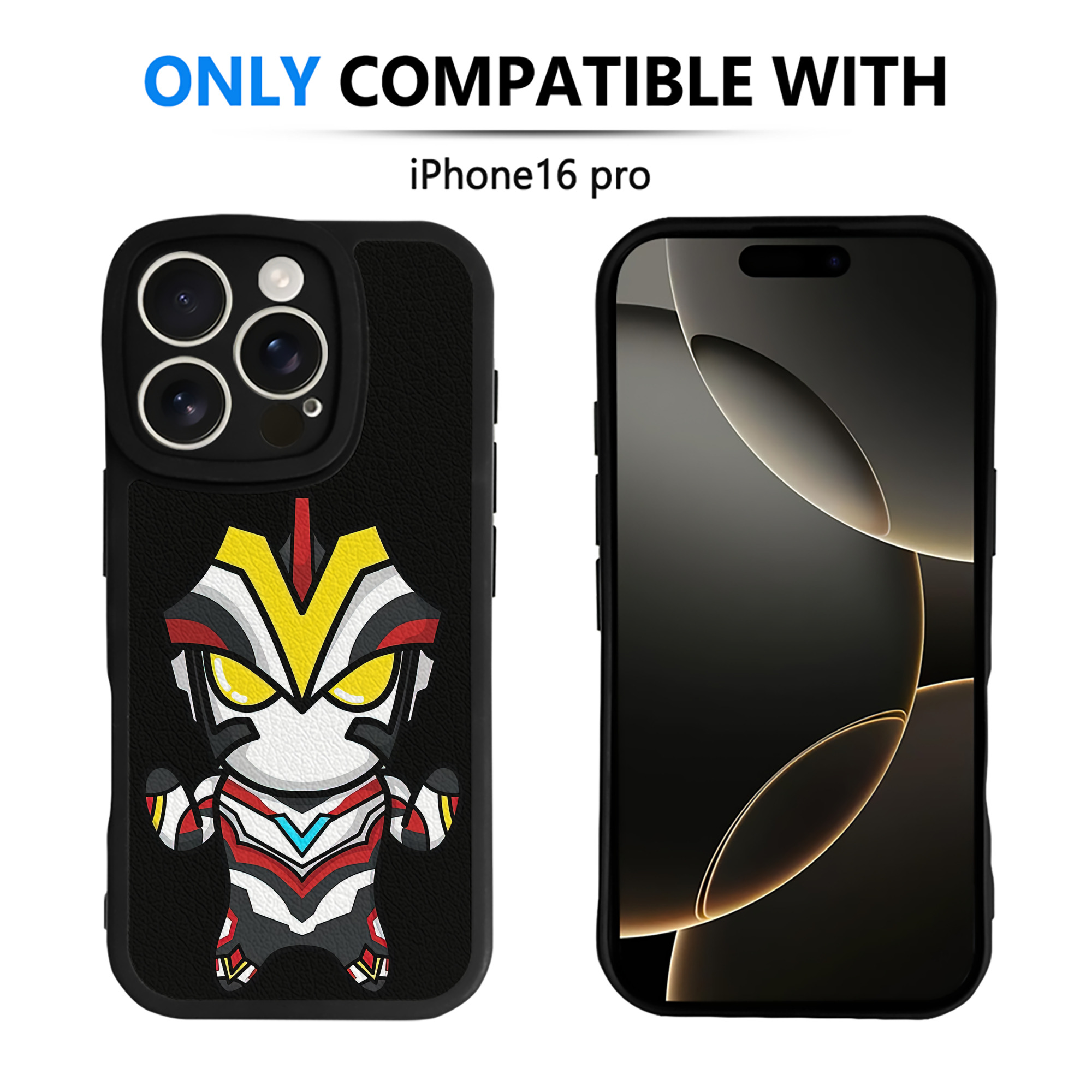 （画像用） ウルトラマン Ultraman 【iPhone 16シリーズ対応】シリコンスマホケース（レザー調） 材質：シリコン